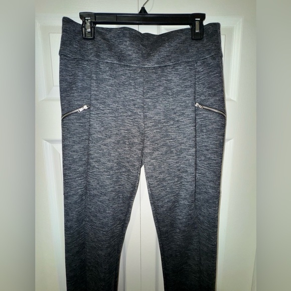 JOE B Heather Charcoal skinny stretchy pants w Zipper Pockets.  Size XL  EUC - Picture 2 of 10
